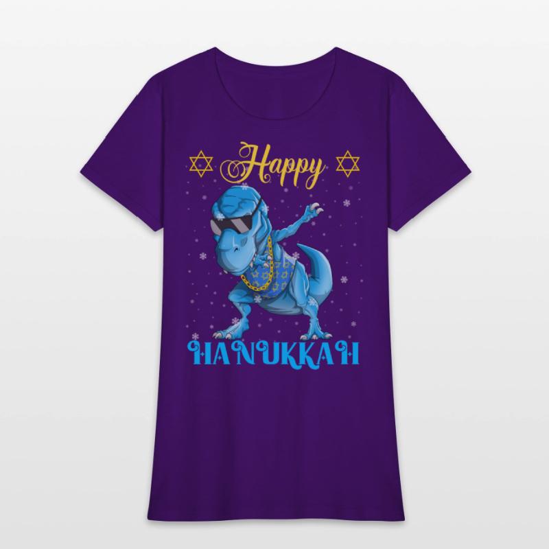 Happy Hanukkah Dabbing Dinosaur Rex Rapper Hip hop