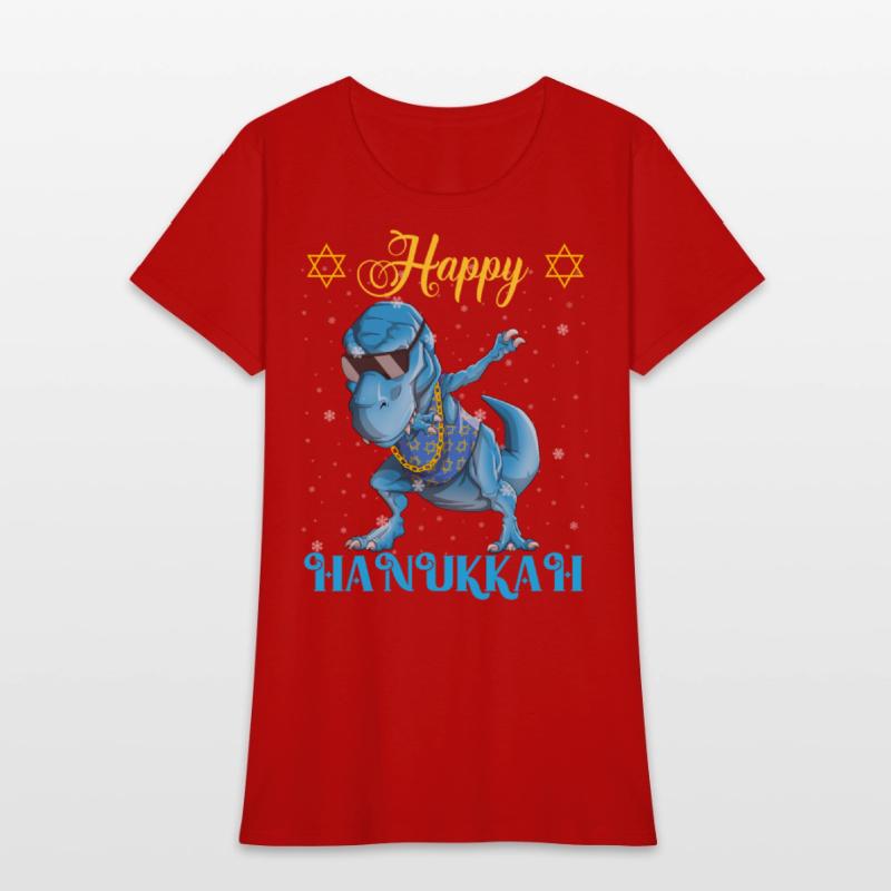 Happy Hanukkah Dabbing Dinosaur Rex Rapper Hip hop