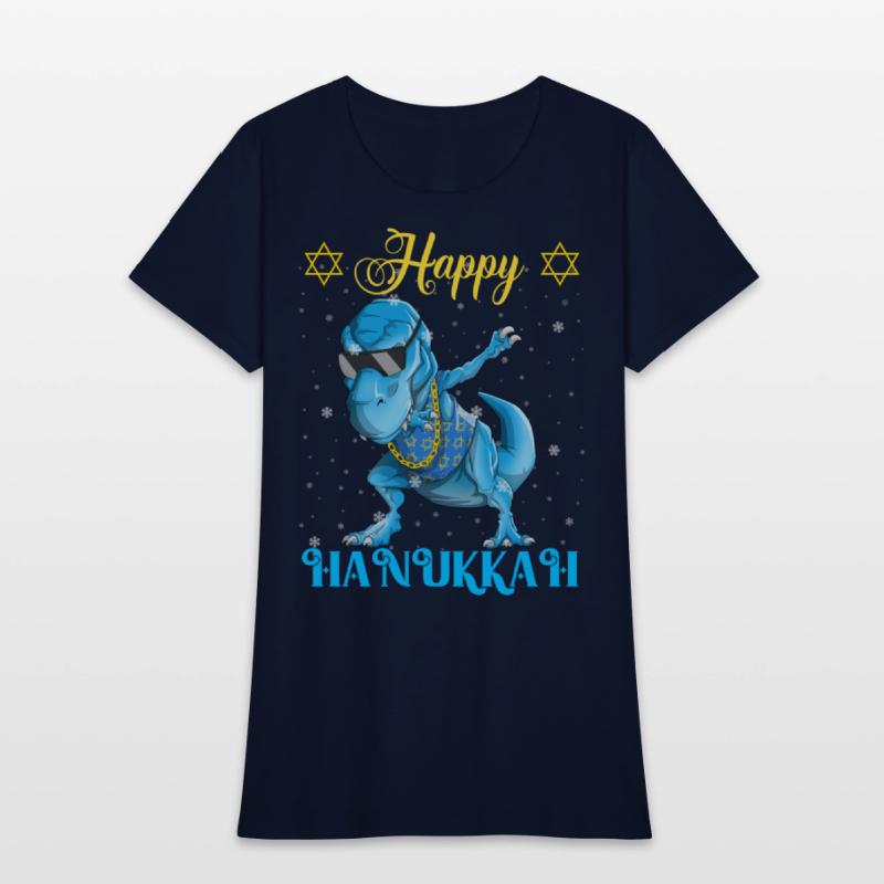 Happy Hanukkah Dabbing Dinosaur Rex Rapper Hip hop