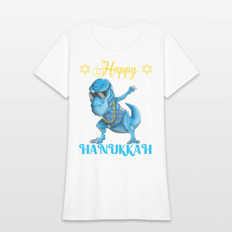 Happy Hanukkah Dabbing Dinosaur Rex Rapper Hip hop