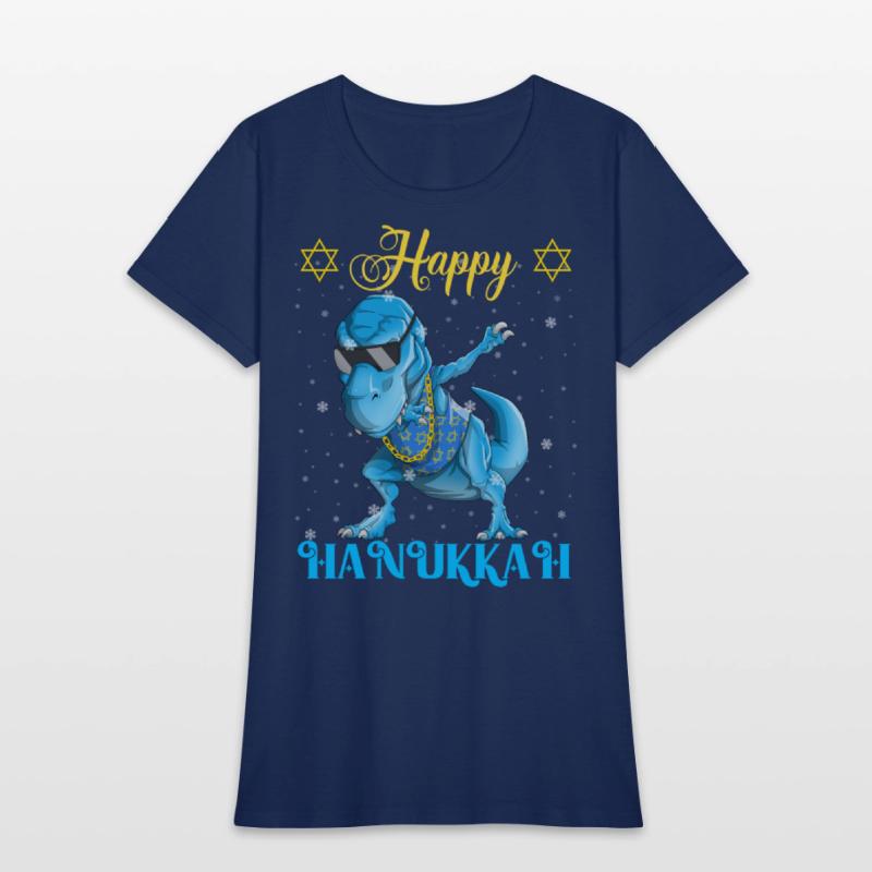 Happy Hanukkah Dabbing Dinosaur Rex Rapper Hip hop