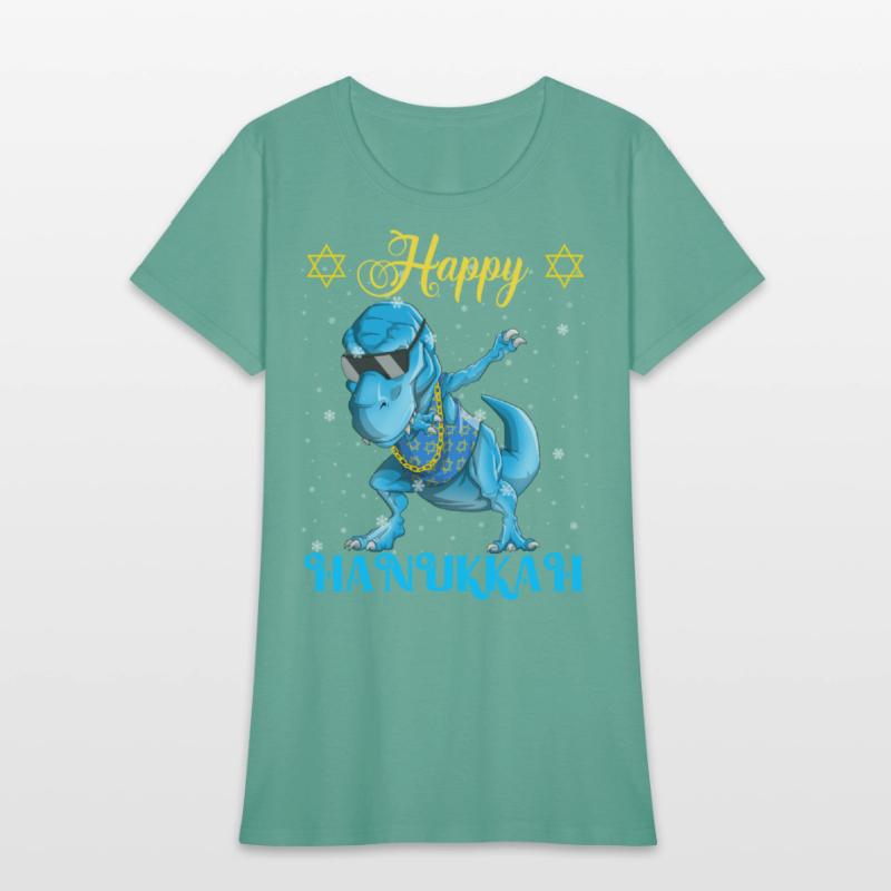 Happy Hanukkah Dabbing Dinosaur Rex Rapper Hip hop