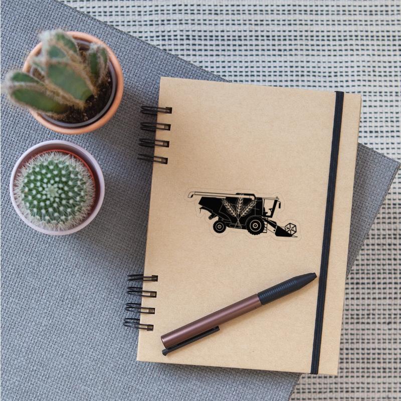 Harvester with Three Grain Stalks Logo