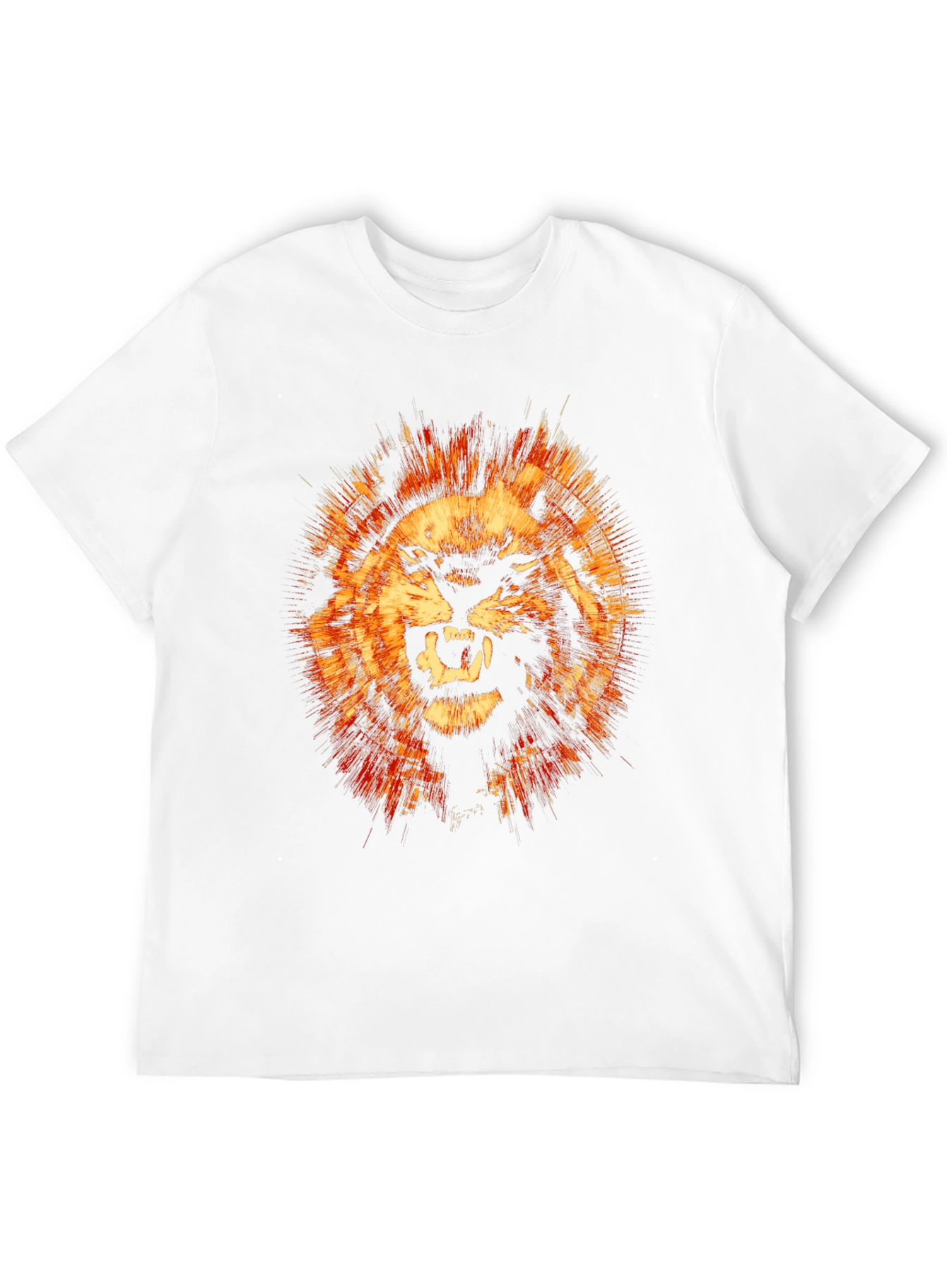 Fierce Lion Graphic Print Black T-Shirt