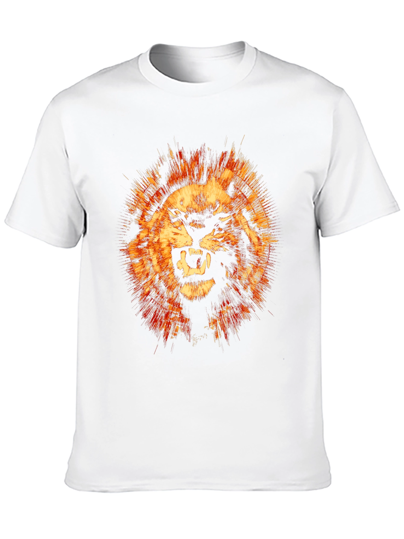 Fierce Lion Graphic Print Black T-Shirt