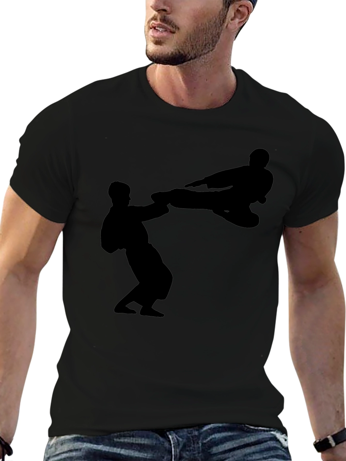 Martial Arts Graphic Black T-Shirt