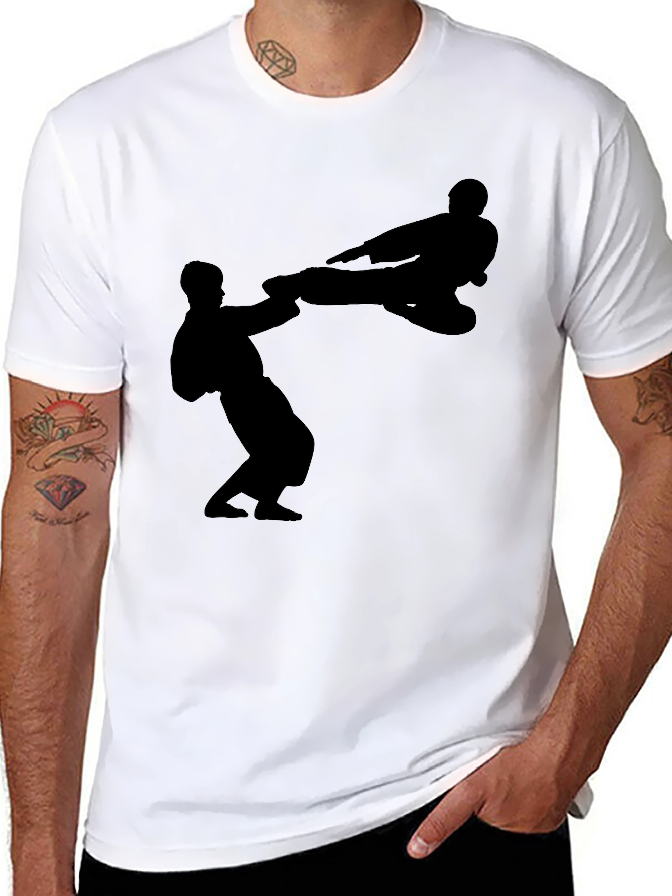 Martial Arts Graphic Black T-Shirt