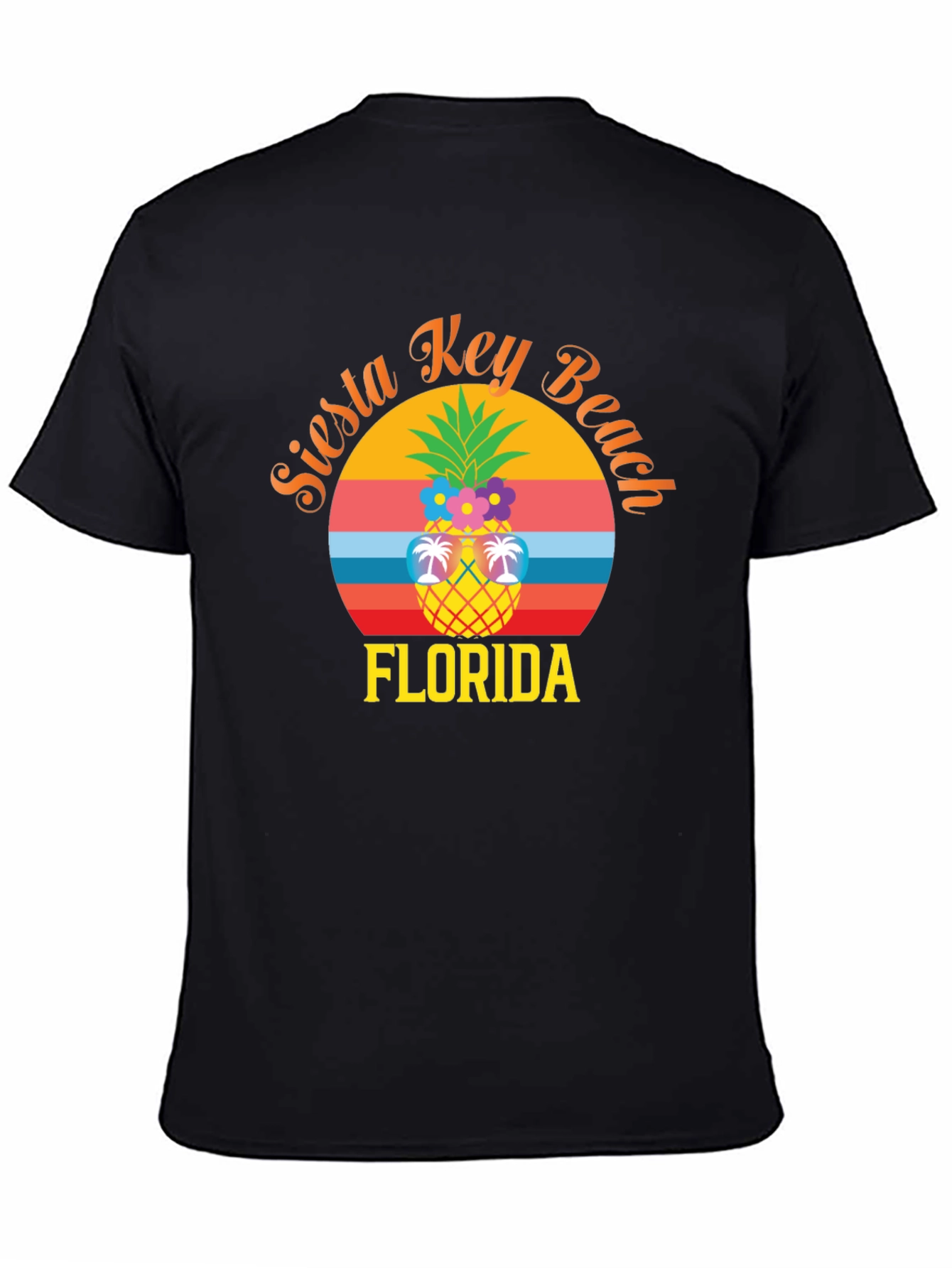 Siesta Key Beach Florida Pineapple Graphic T-Shirt