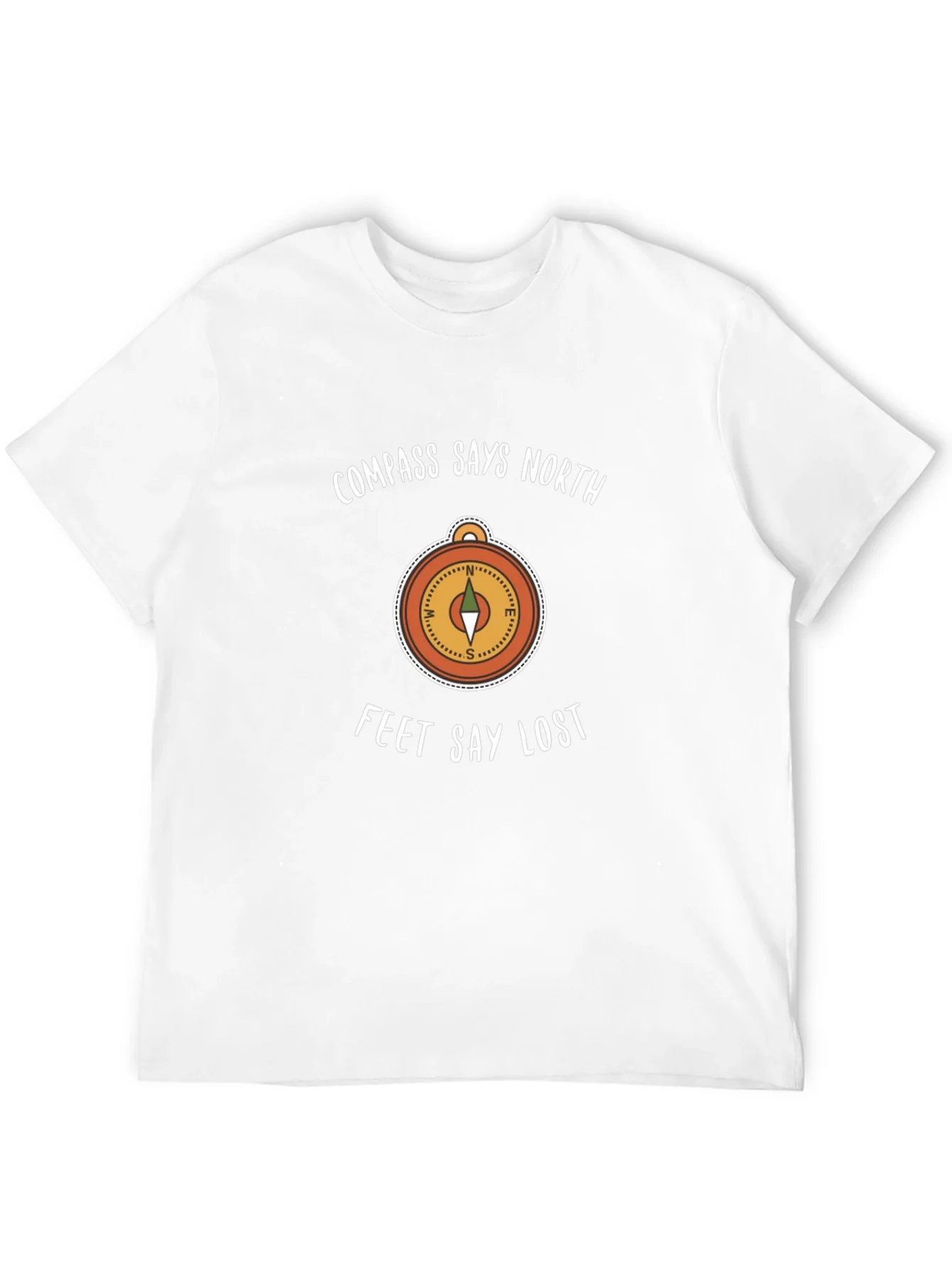 Compass Says North T-Shirt - Lost Feet Design