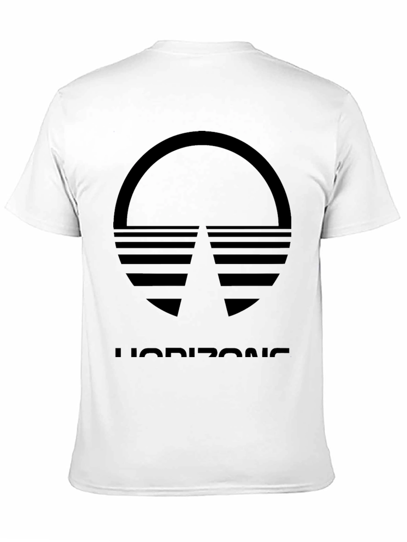 Black Horizon Graphic Tee - Retro Style