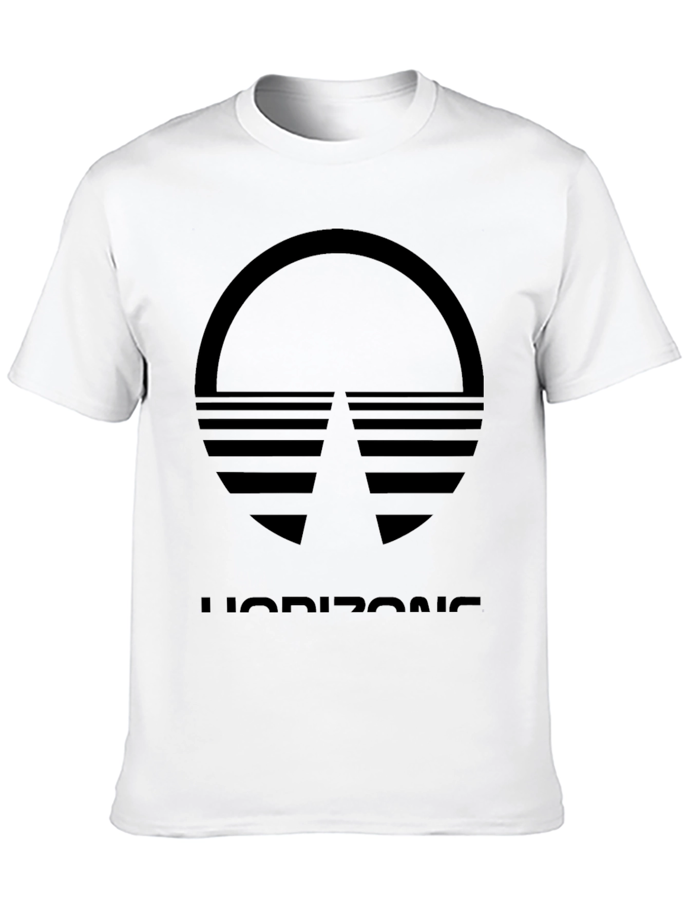 Black Horizon Graphic Tee - Retro Style
