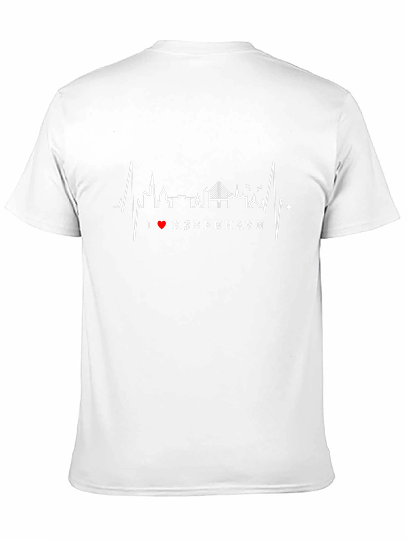 I Love Copenhagen Skyline Heartbeat T-Shirt