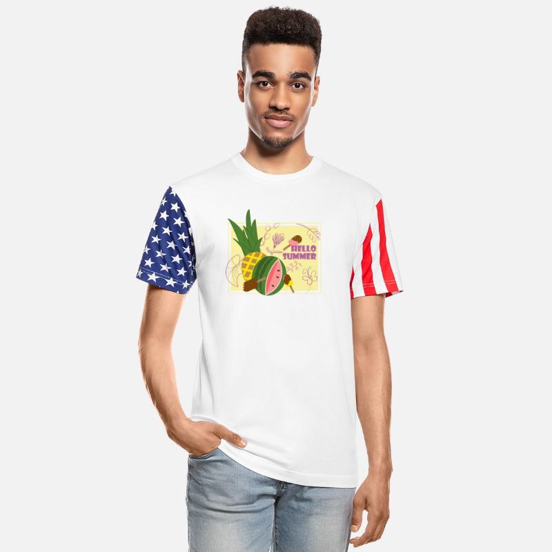 Hello summer fruit ice cream flowers & butterfly