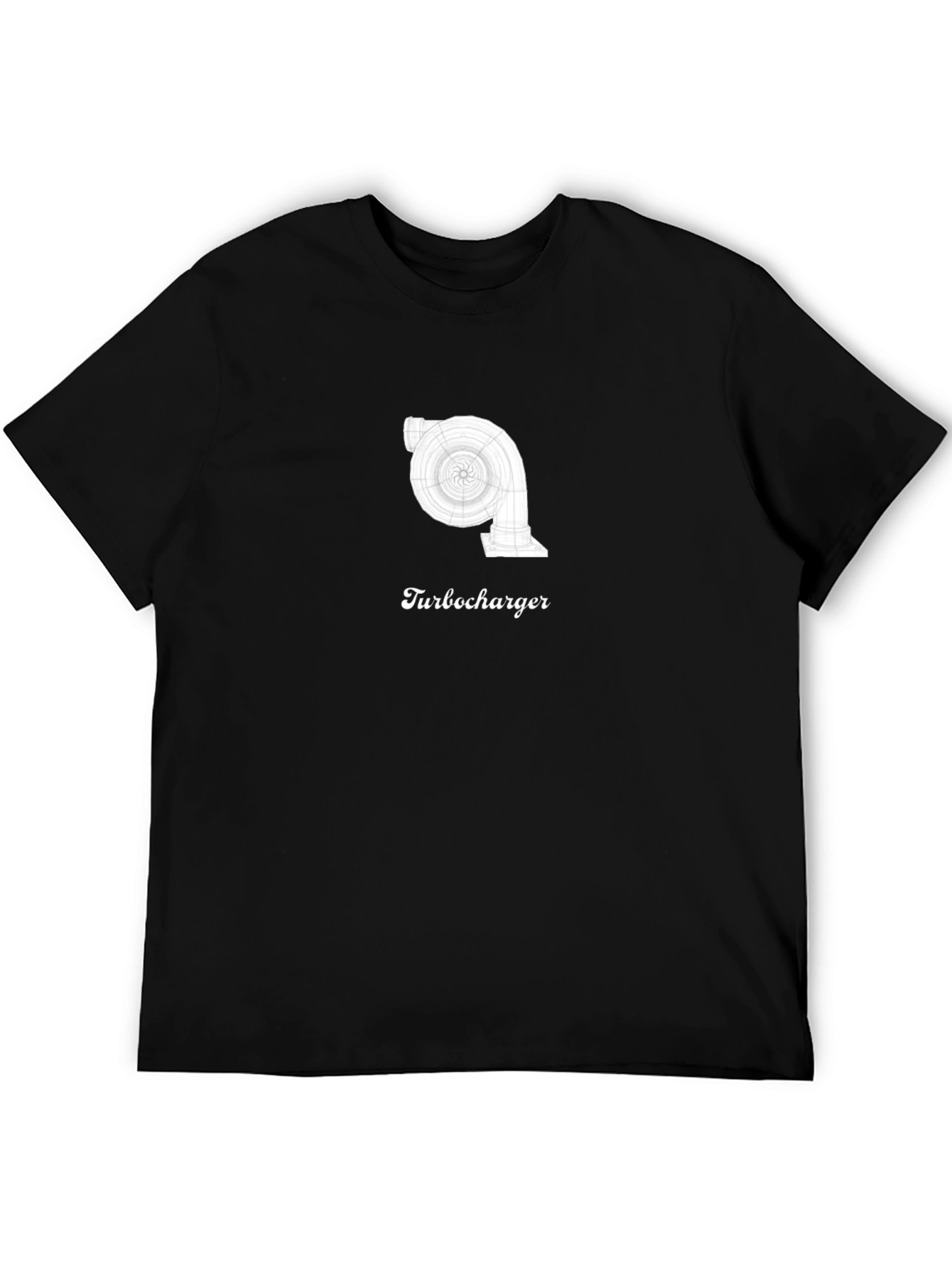 Turbocharger Graphic Tee - Black Cotton T-Shirt