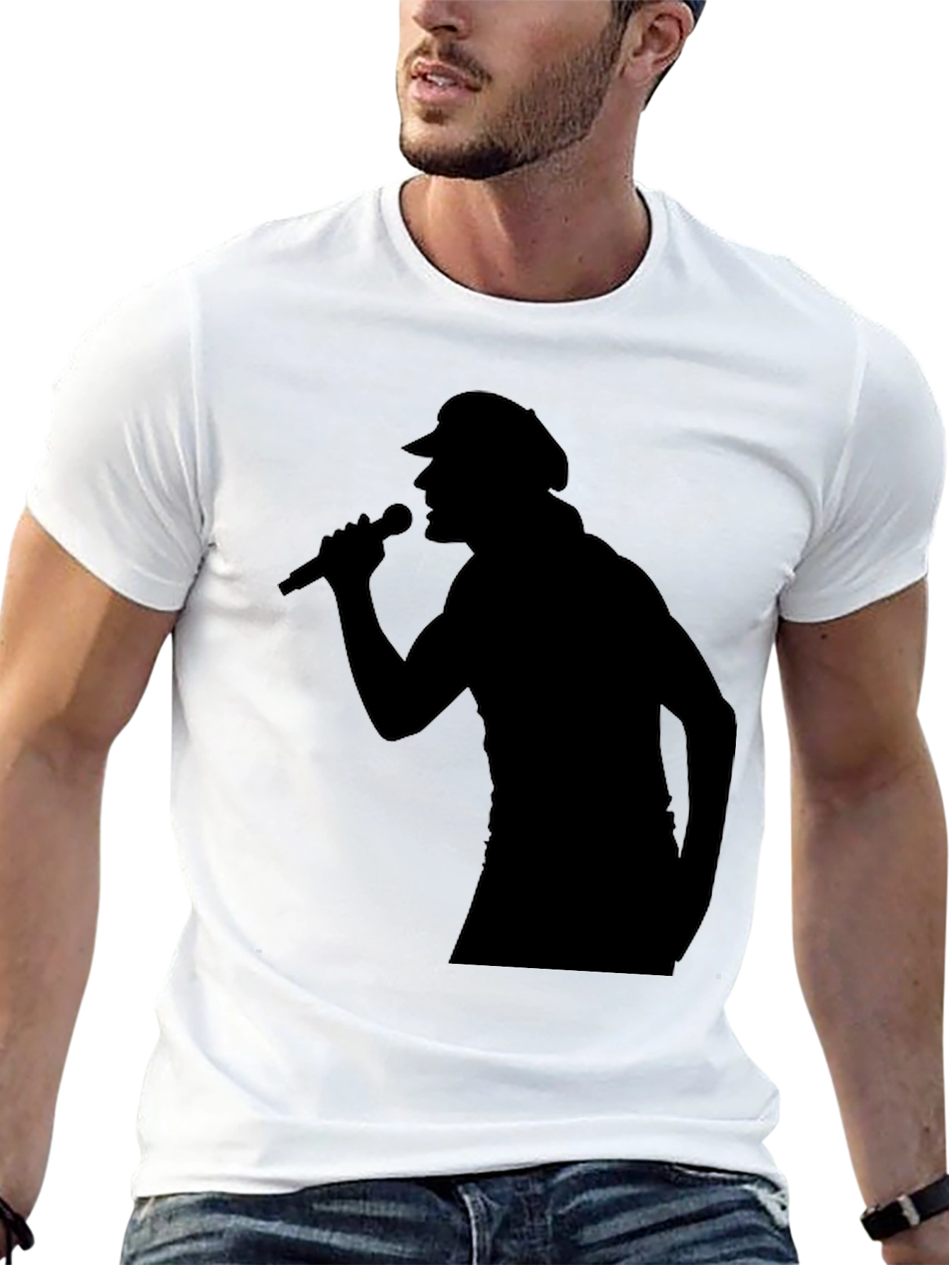 Singer Silhouette Black T-Shirt