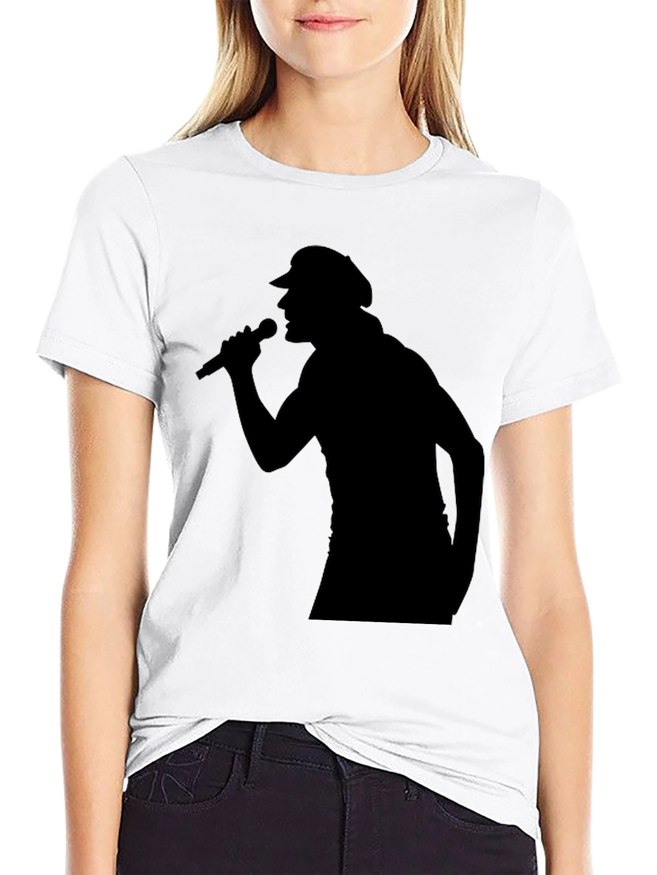 Singer Silhouette Black T-Shirt