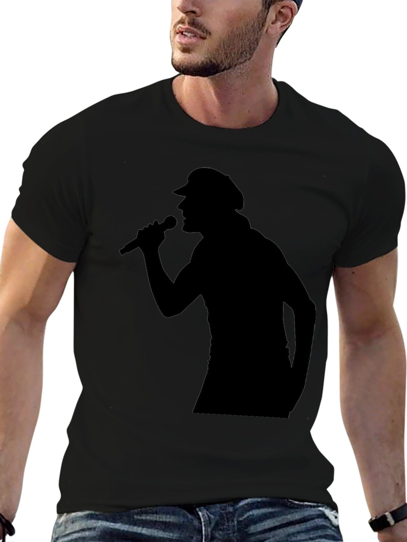Singer Silhouette Black T-Shirt