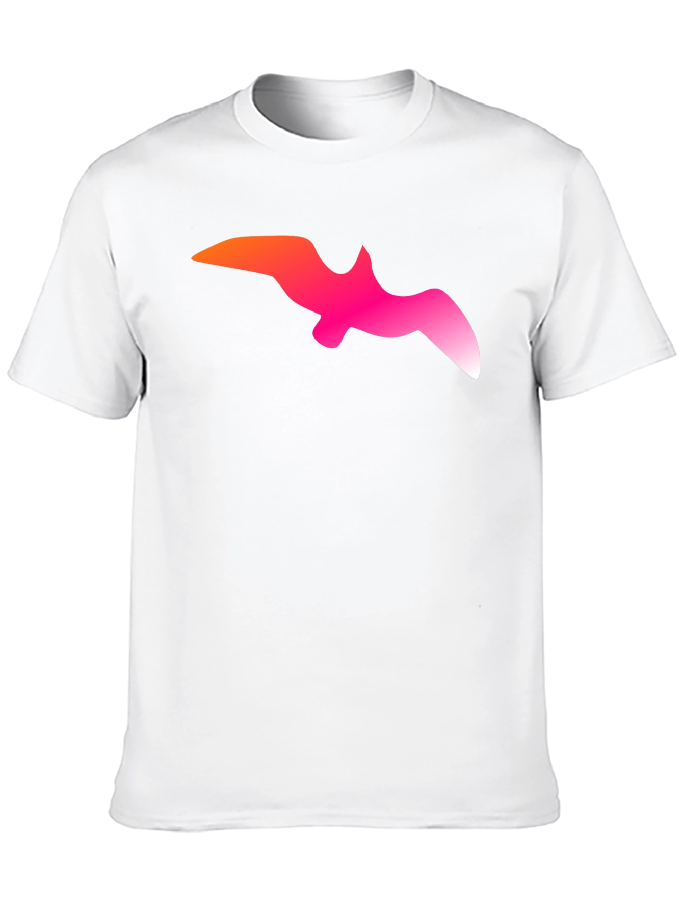 Gradient Bird Graphic Black T-Shirt