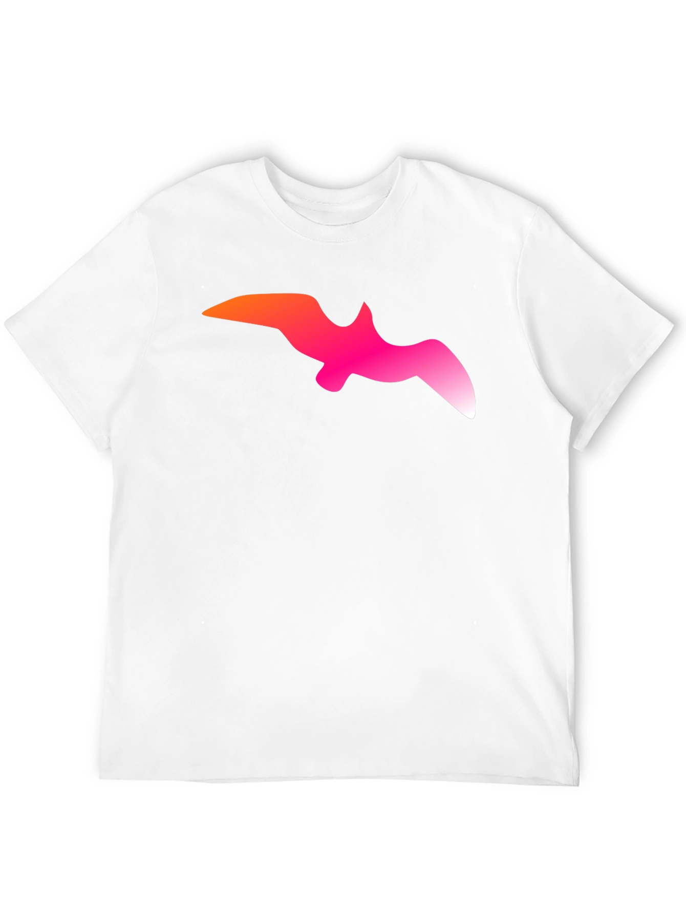 Gradient Bird Graphic Black T-Shirt