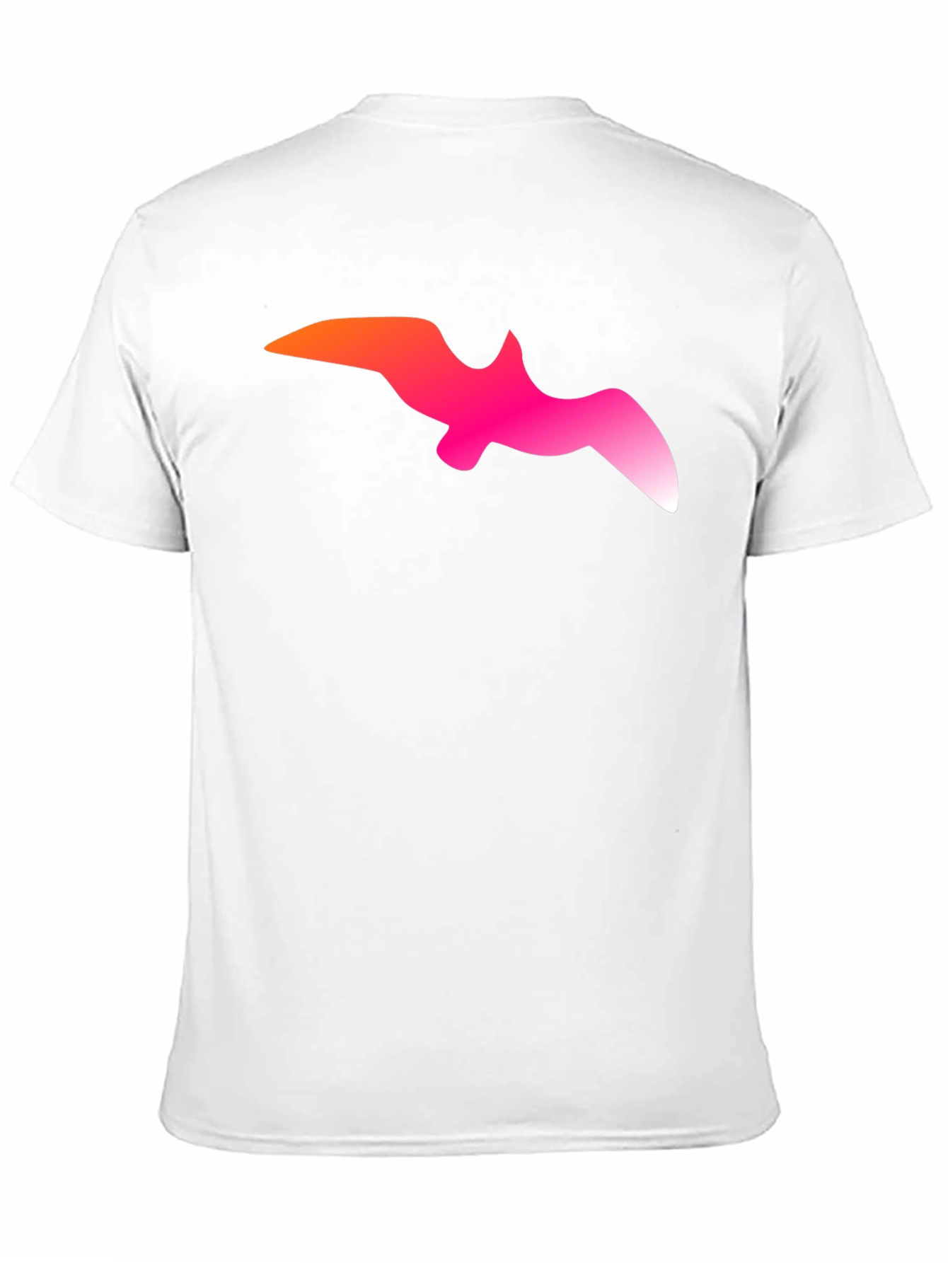 Gradient Bird Graphic Black T-Shirt