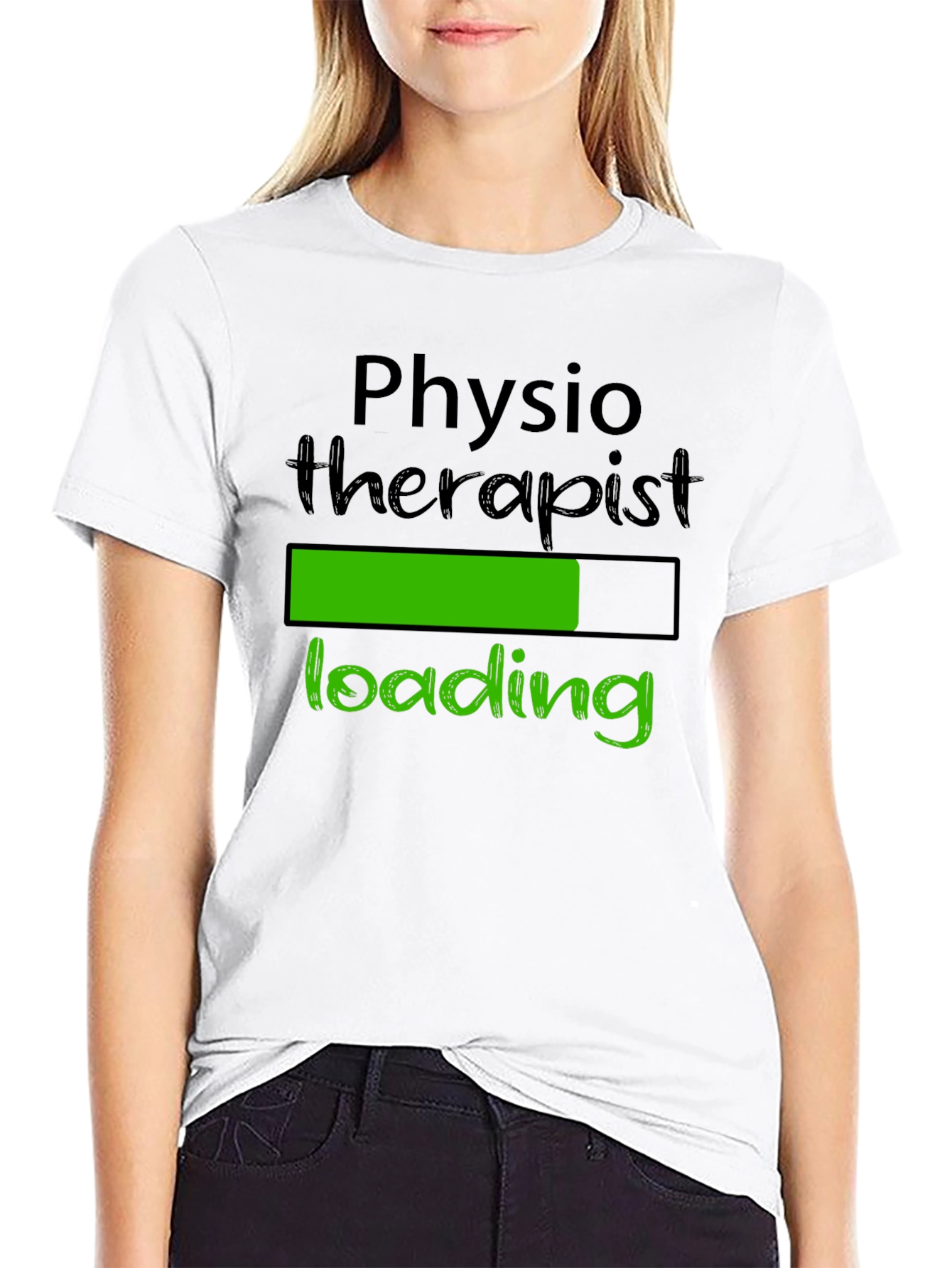 Physiotherapist Loading T-Shirt - Black Cotton Tee