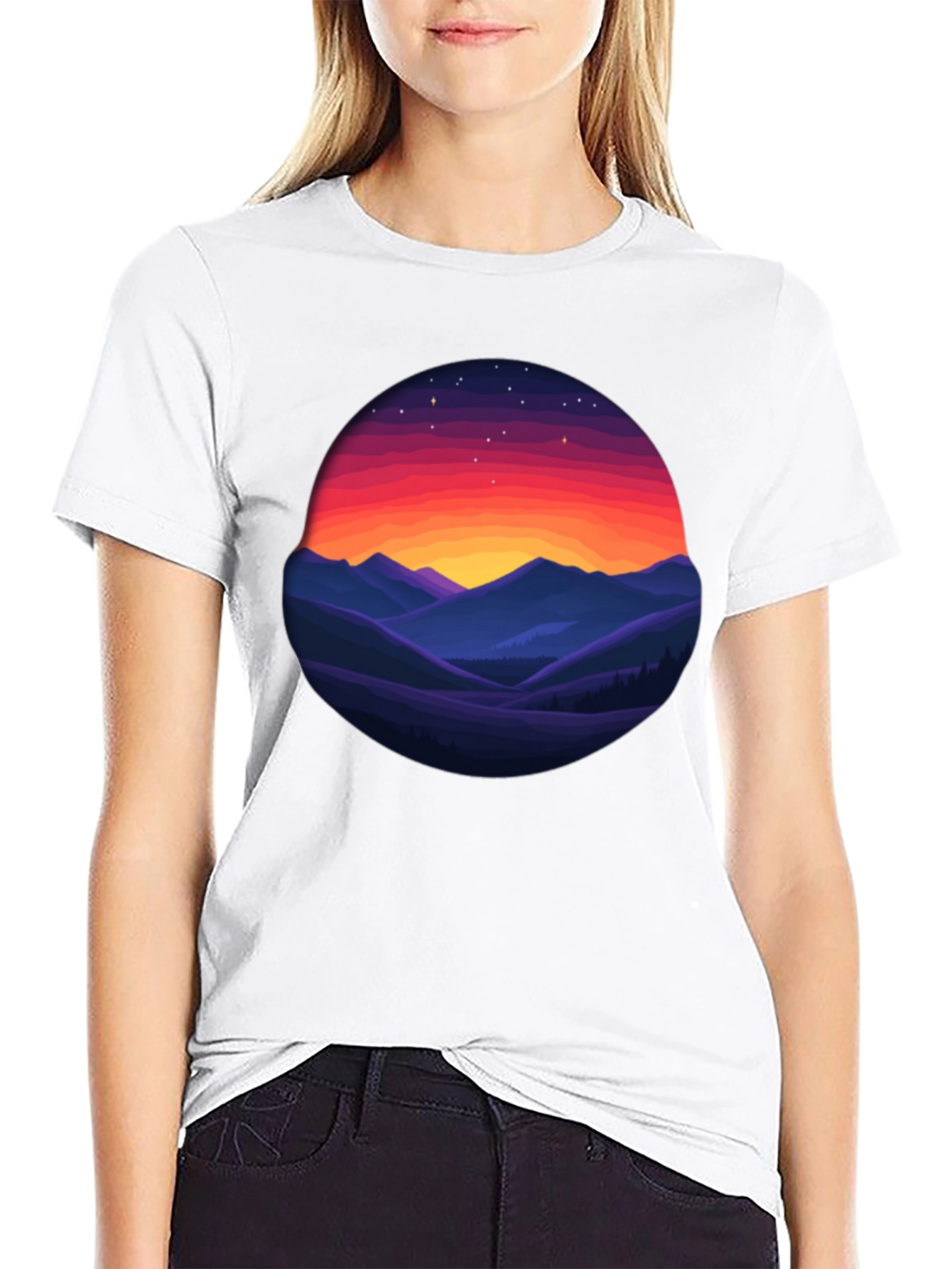 Sunset Mountain Graphic Tee - Comfort Fit