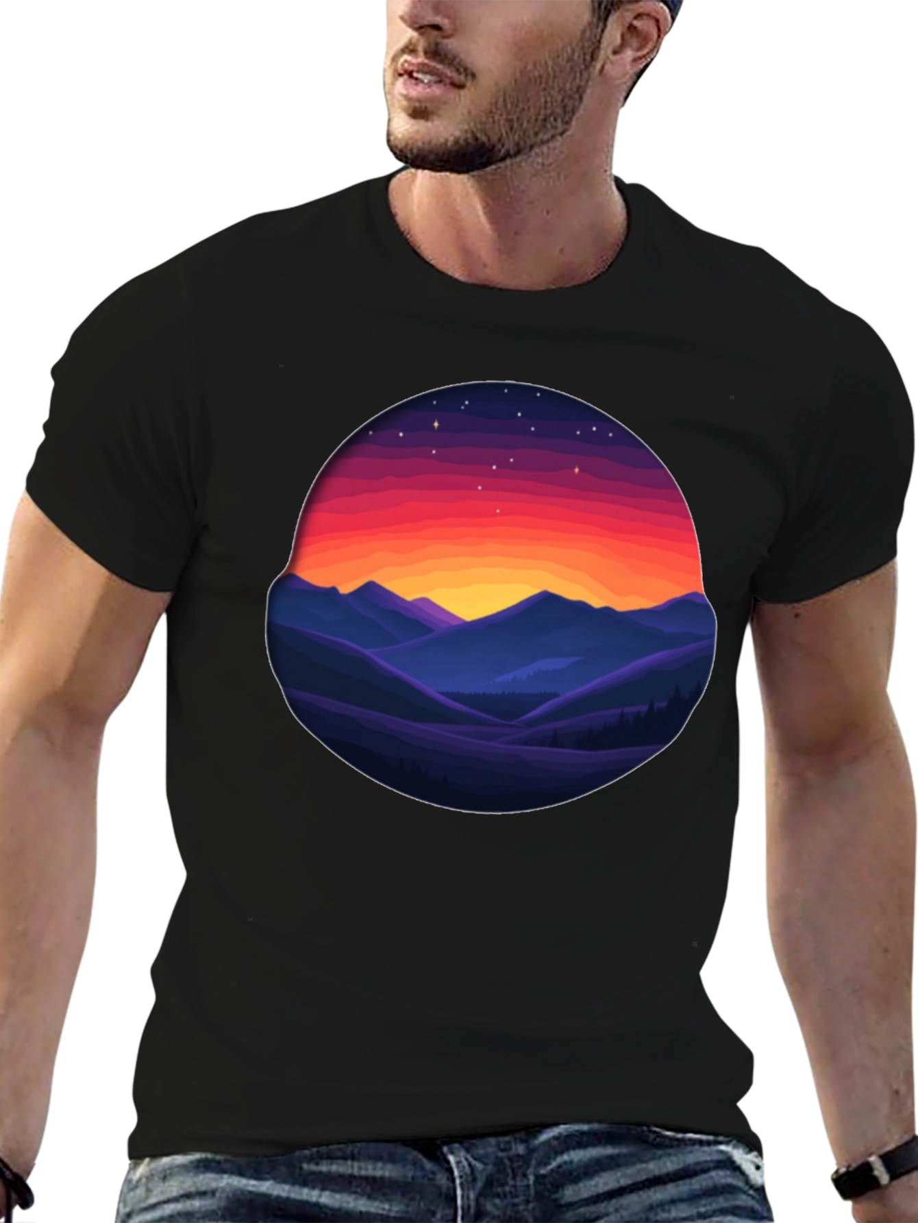 Sunset Mountain Graphic Tee - Comfort Fit