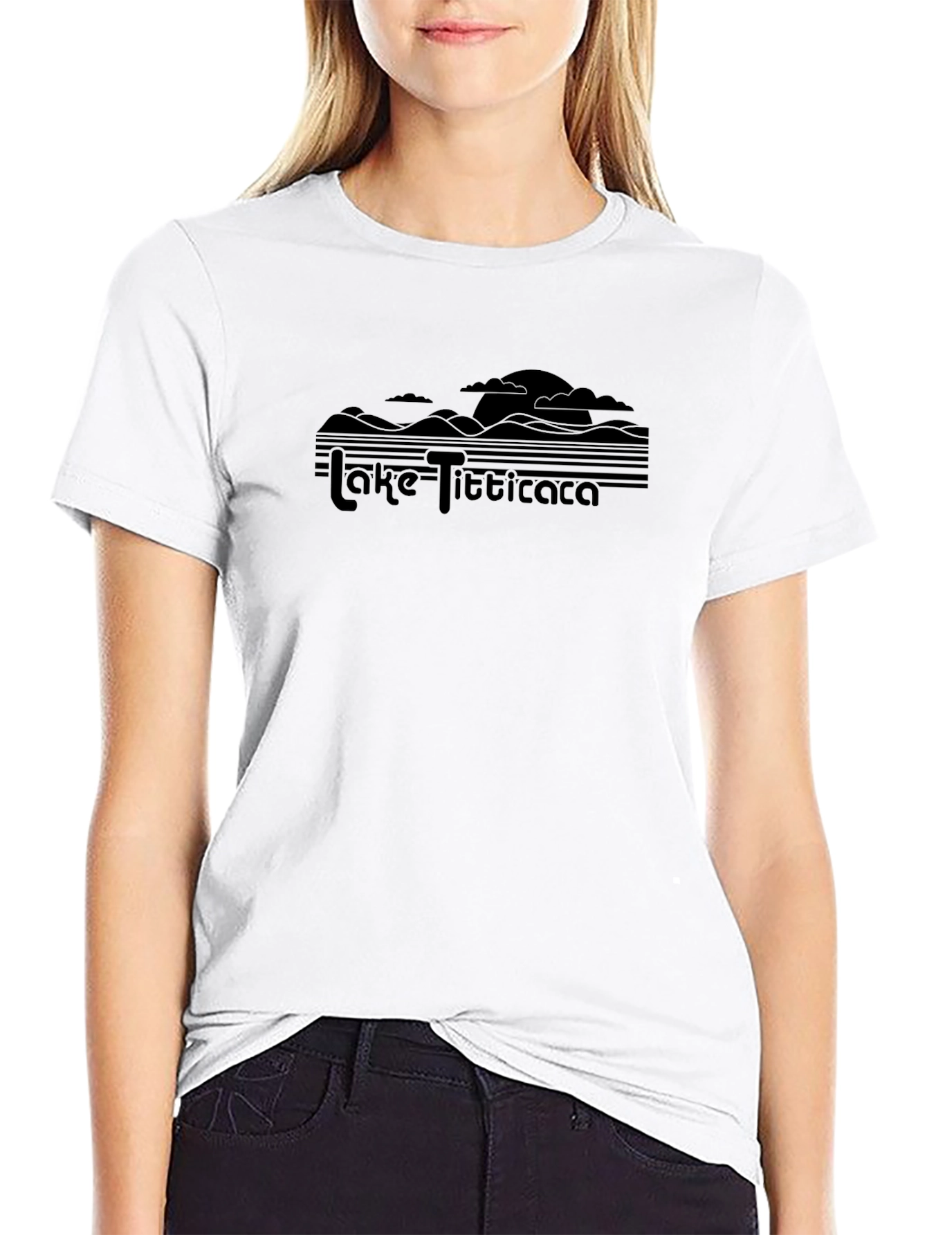 Lake Titicaca Black Graphic T-Shirt