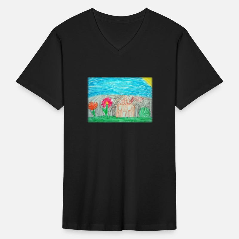 House with Garden and Flowers Optimism Kid Drawing