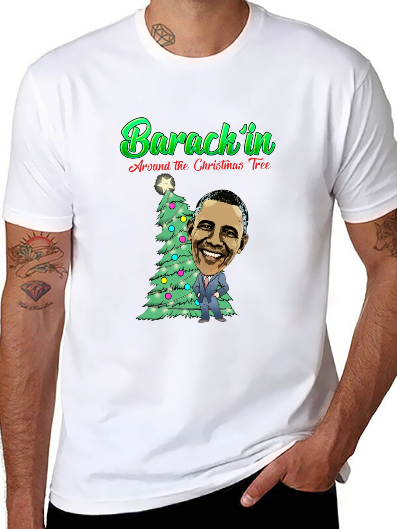 Barackin Around the Christmas Tree T-Shirt