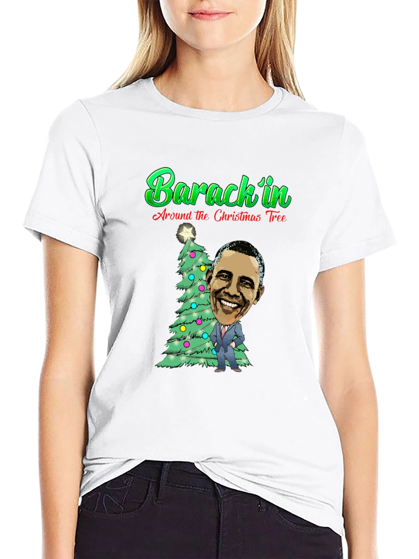 Barackin Around the Christmas Tree T-Shirt