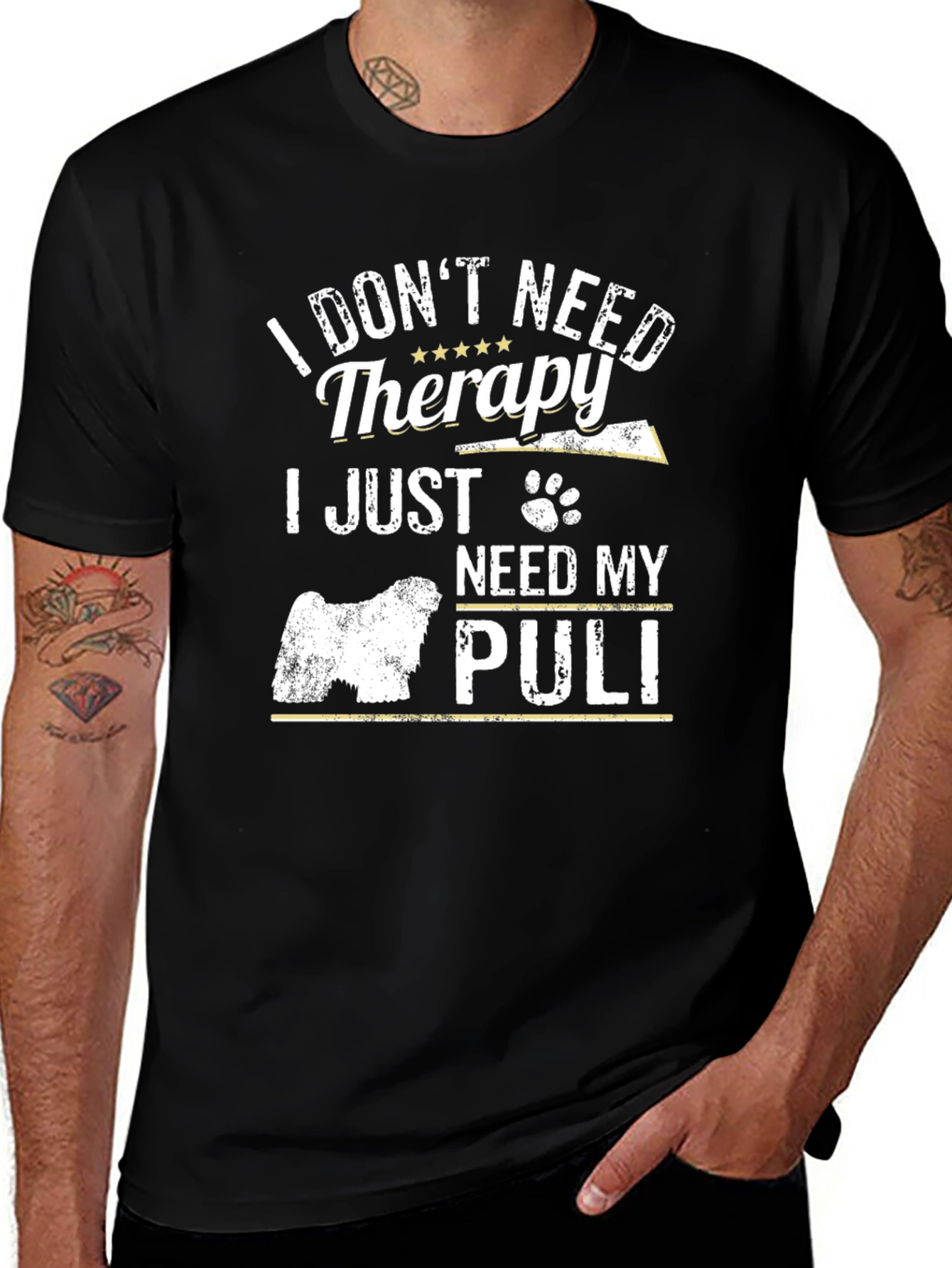 I Dont Need Therapy Puli Dog T-Shirt