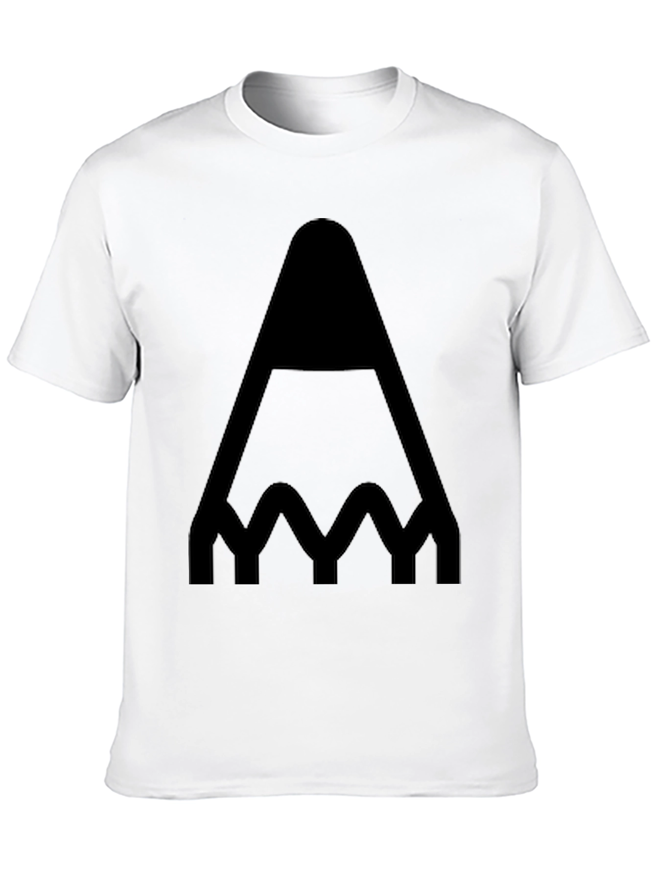 Abstract Geometric Black Graphic Tee