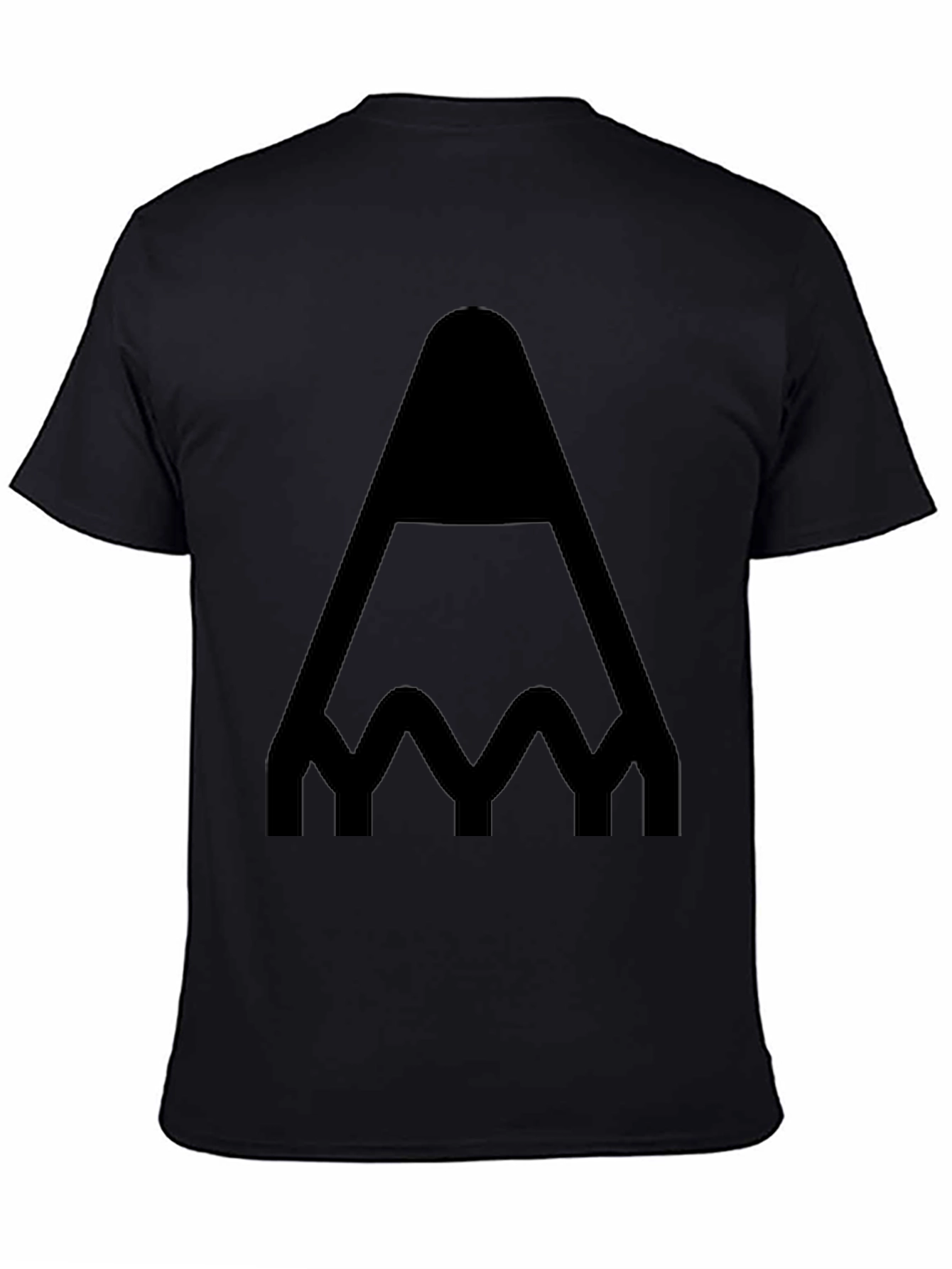 Abstract Geometric Black Graphic Tee