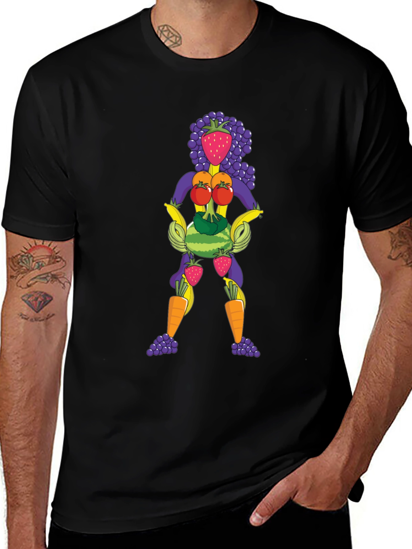 Fruit Lady Graphic Tee - Black