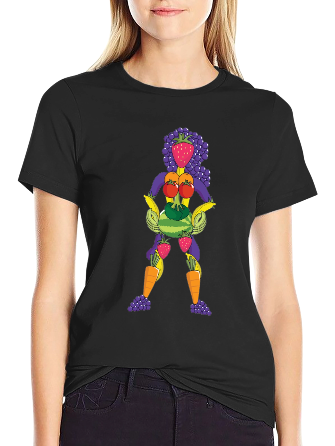 Fruit Lady Graphic Tee - Black