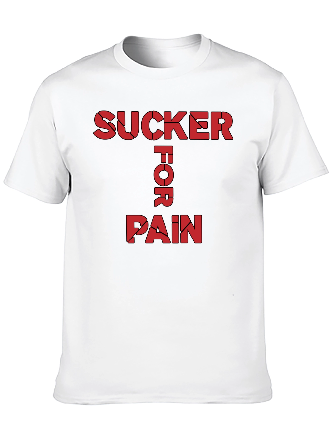 Sucker For Pain Black Graphic Tee Shirt