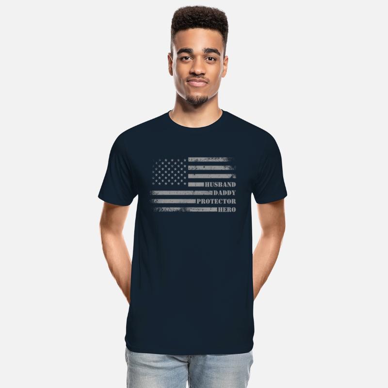 Husband Daddy Protector Hero – Patriotic Vintage