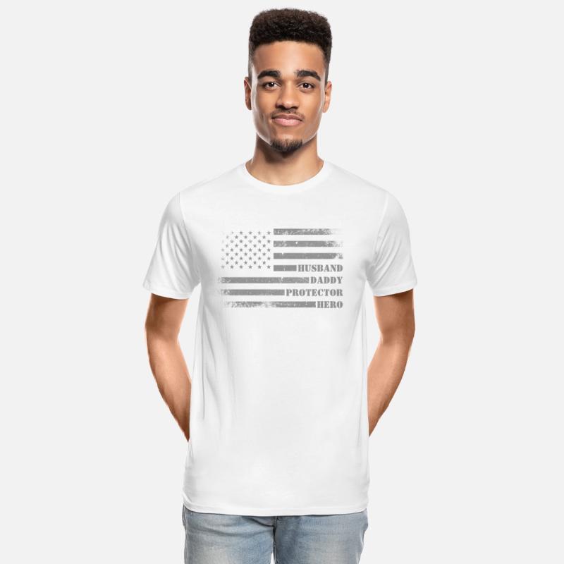 Husband Daddy Protector Hero – Patriotic Vintage