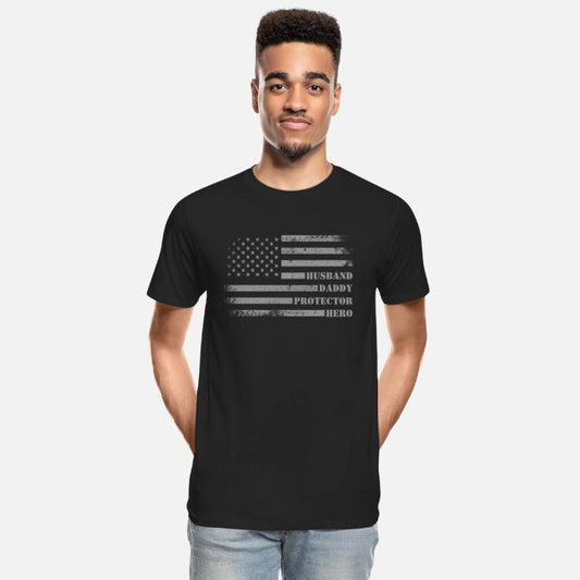 Husband Daddy Protector Hero – Patriotic Vintage