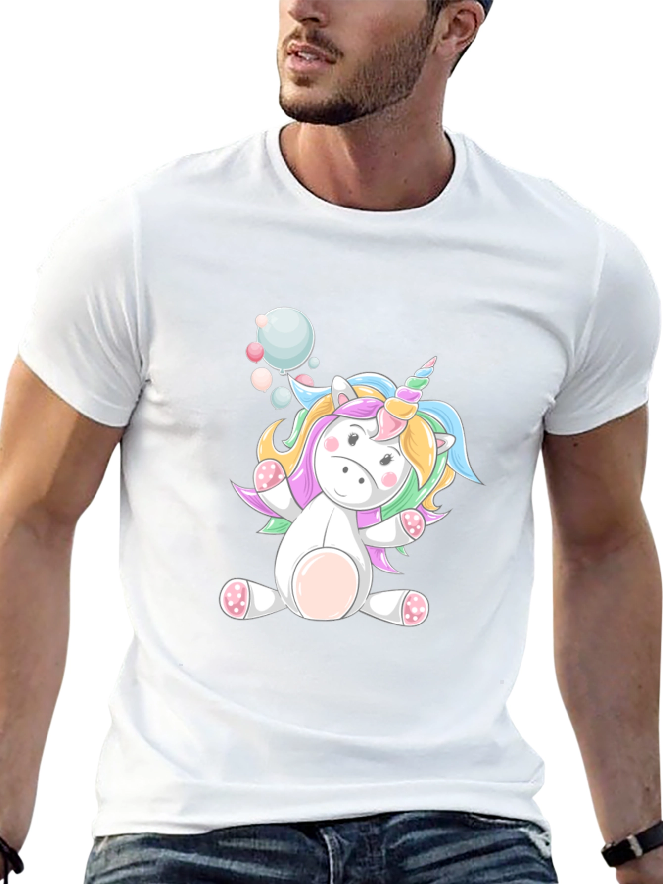 Unicorn Graphic Black T-Shirt