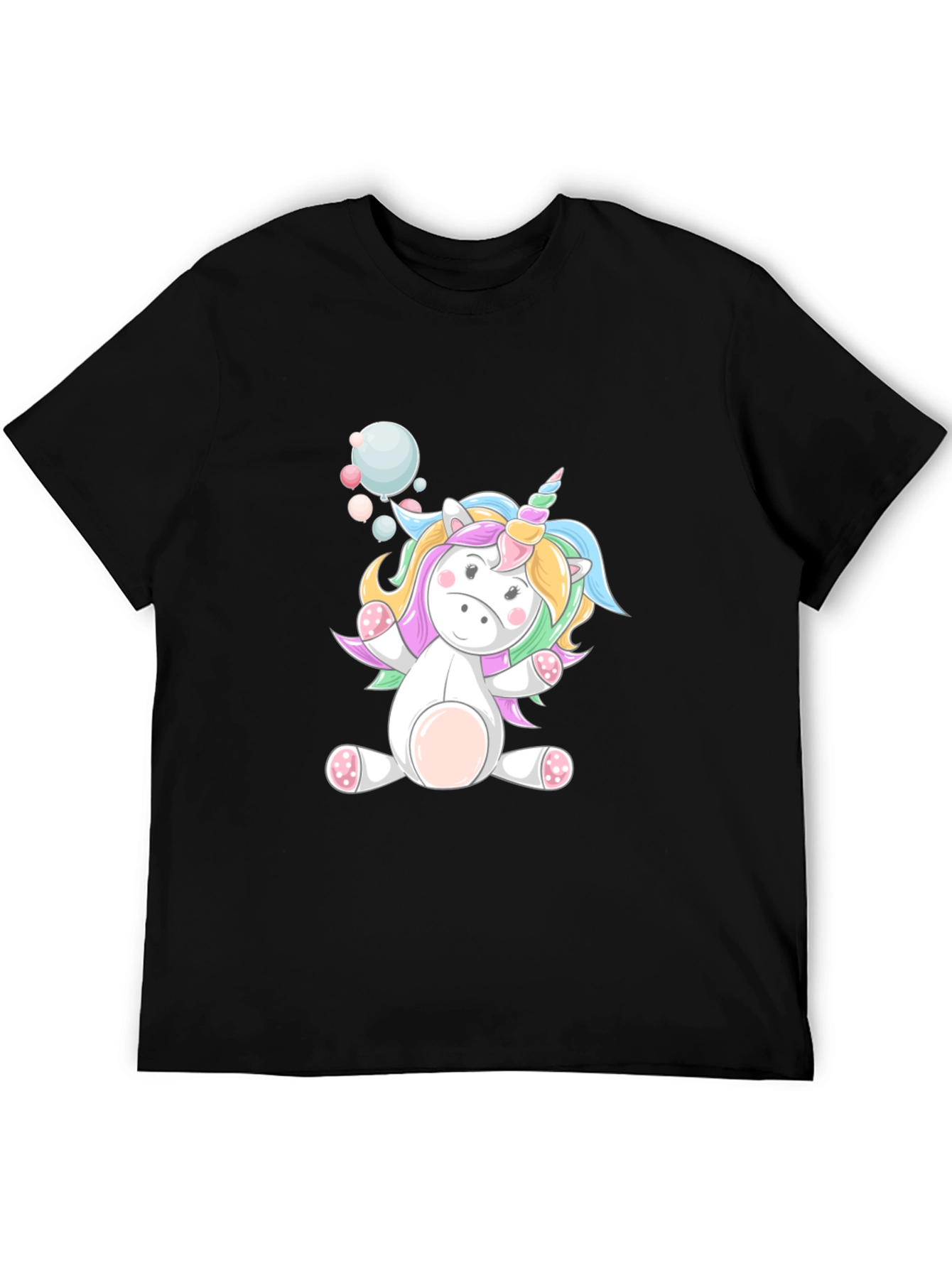 Unicorn Graphic Black T-Shirt