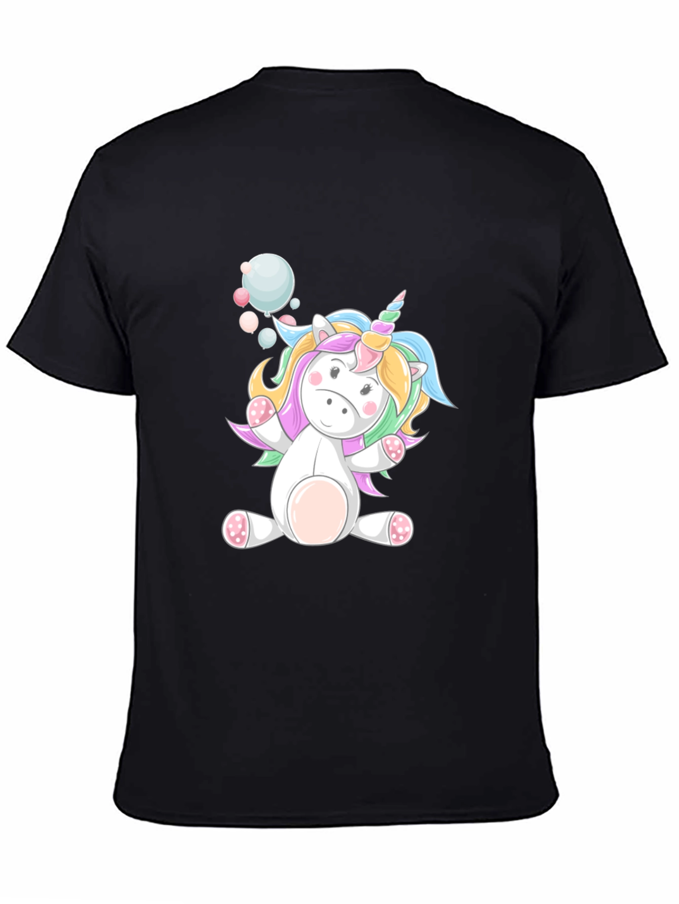 Unicorn Graphic Black T-Shirt