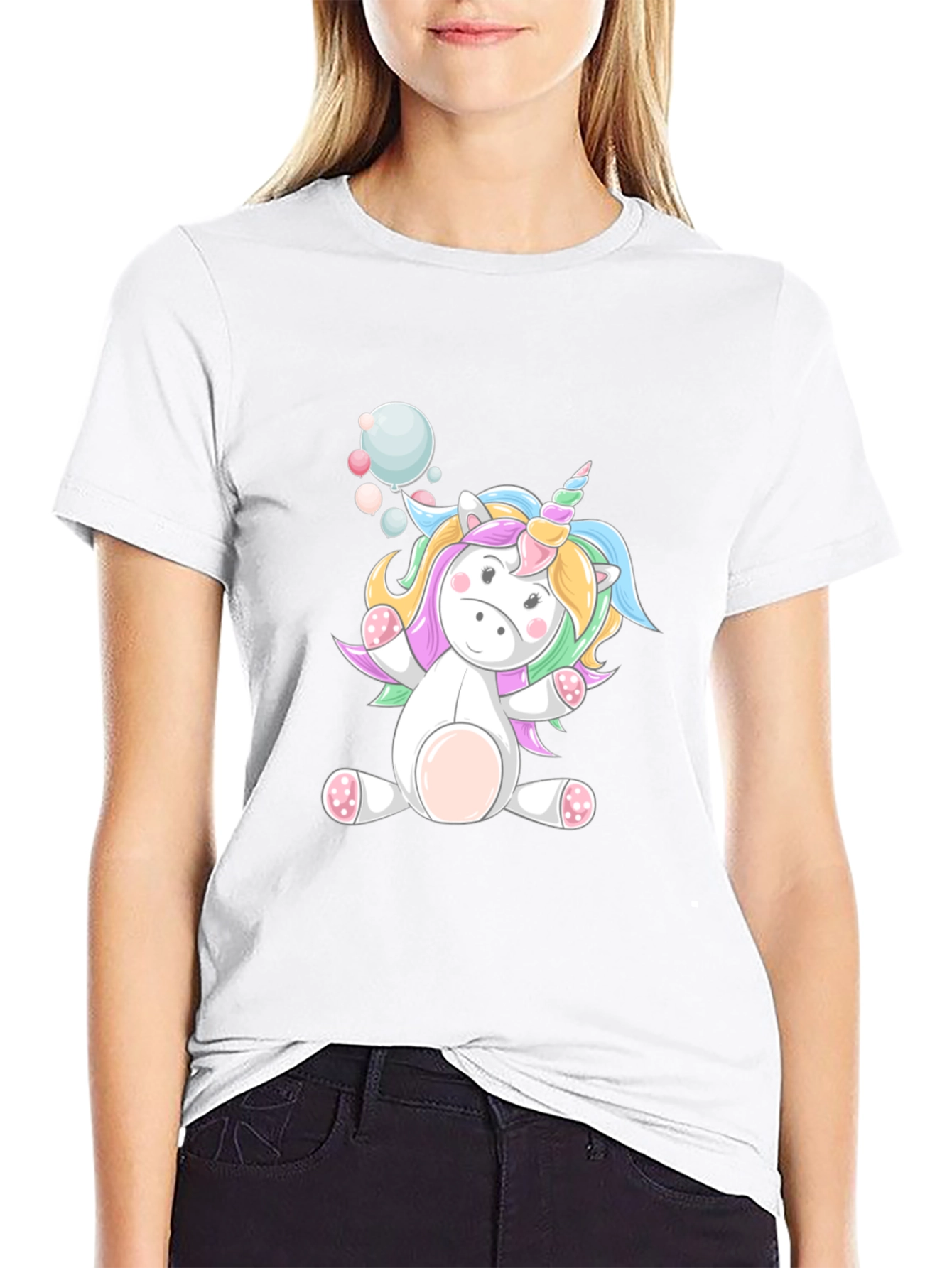 Unicorn Graphic Black T-Shirt