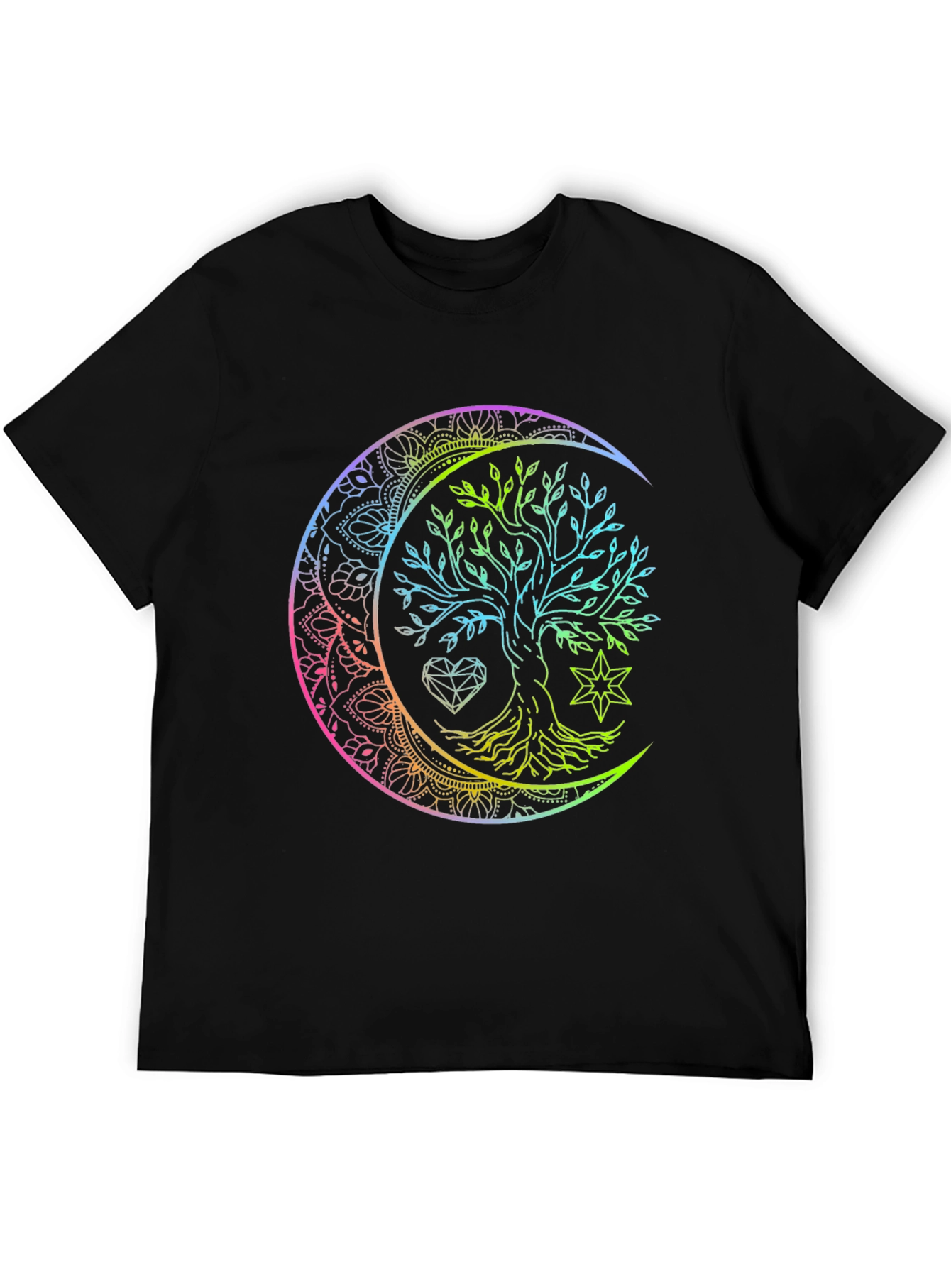 Tree of Life Mandala Moon Graphic Tee