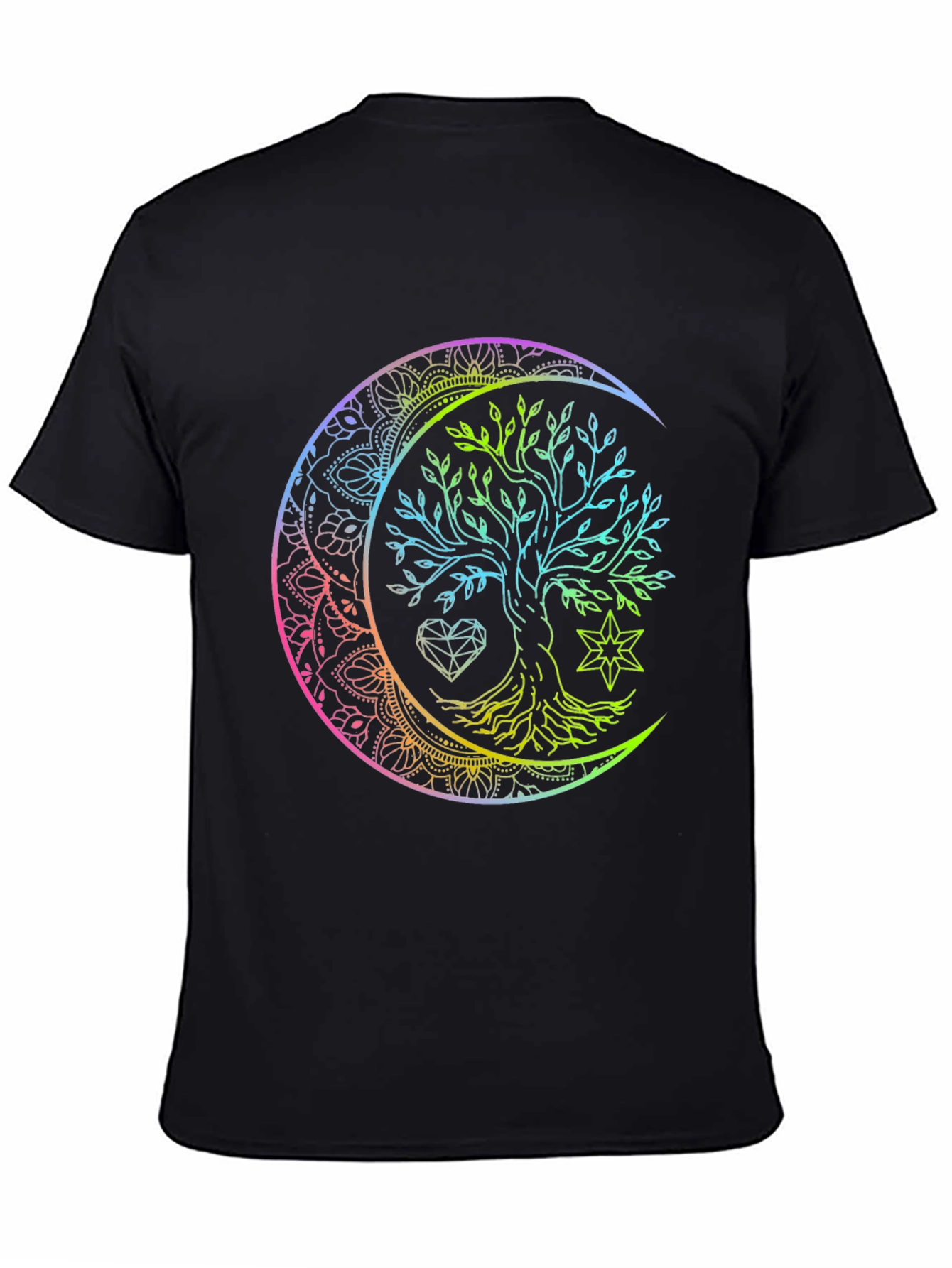 Tree of Life Mandala Moon Graphic Tee