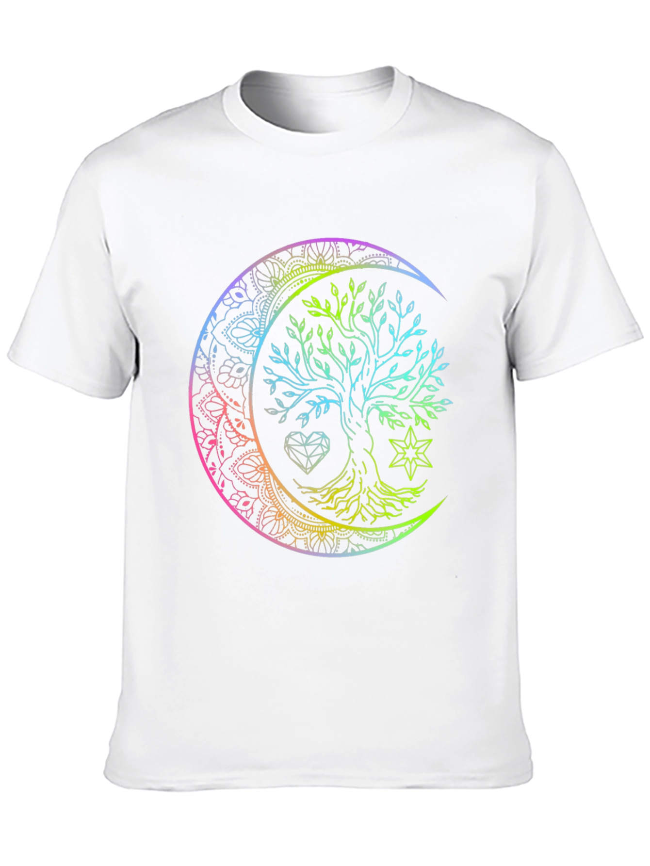 Tree of Life Mandala Moon Graphic Tee