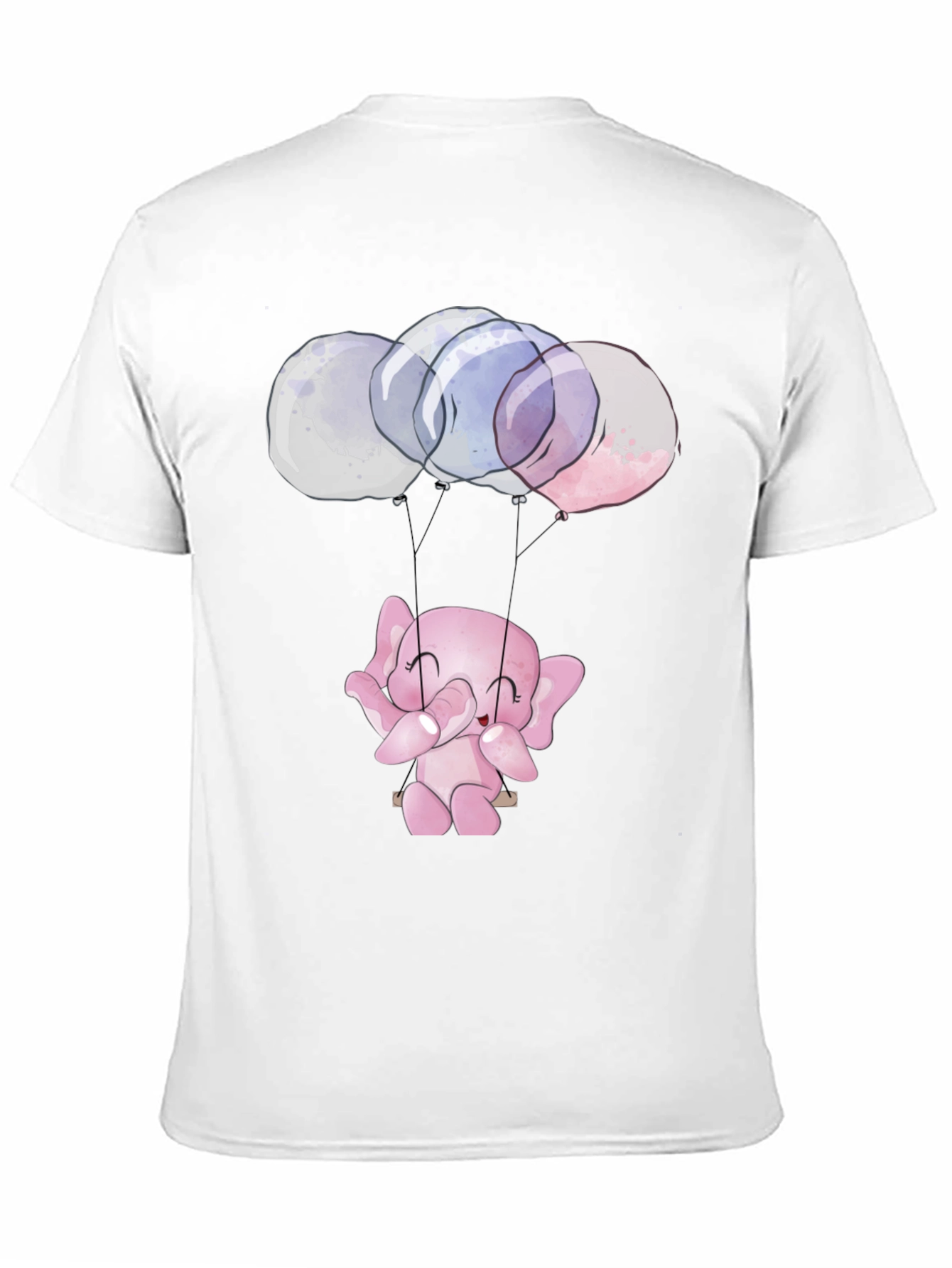 Cute Elephant Balloons Graphic T-Shirt