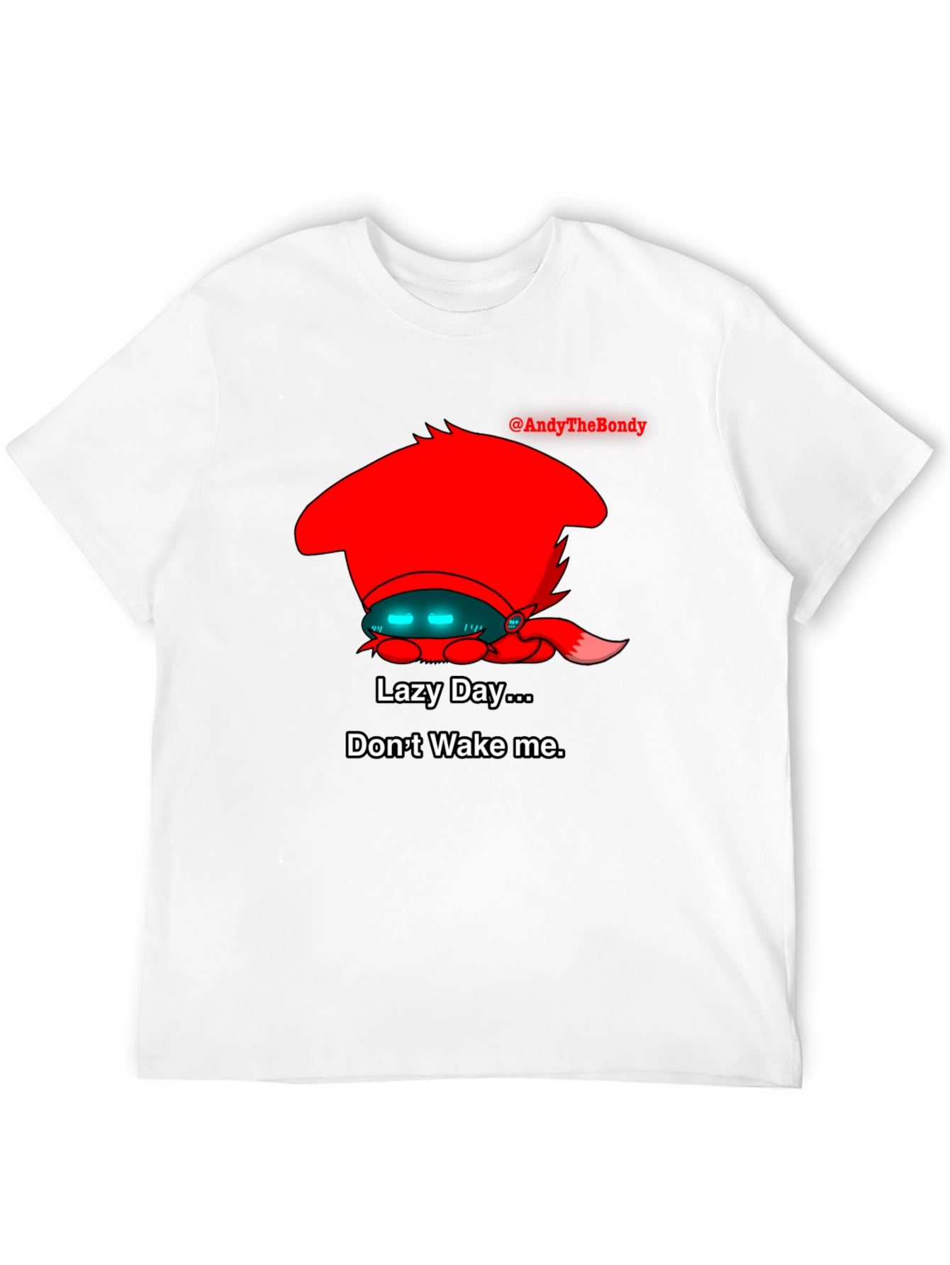 Lazy Day Sleepy Character Graphic T-Shirt
