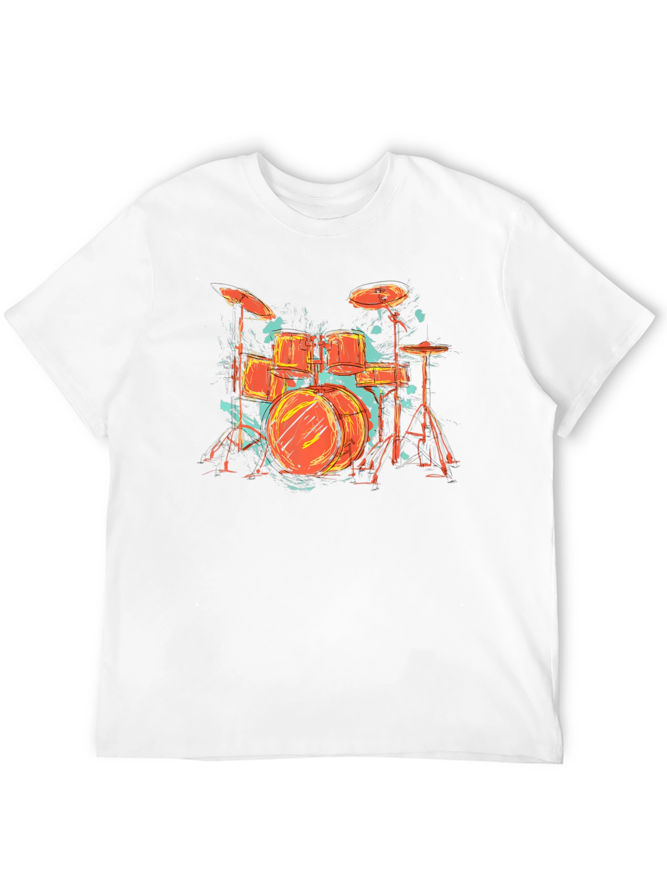 Drum Set Graphic Tee - Band Lovers Black T-Shirt